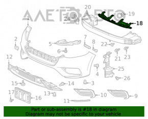 Suportul de montare a capacului superior al bara de protecție față pentru Honda Insight 19-22