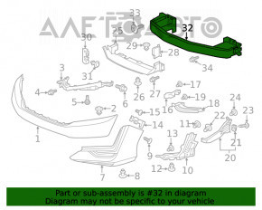 Amplificatorul de bara fata pentru Honda Clarity 18-21 SUA