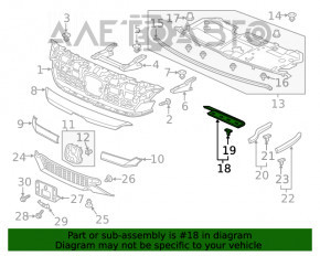 Garnitura capotei Honda Clarity 18-21 SUA, mică