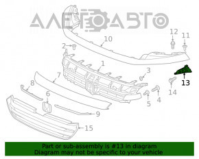 Suportul de fixare a capacului superior al bara de protectie fata stanga pentru Honda Insight 19-22