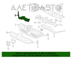 Grila radiatorului dreapta pentru Honda CRV 20-22, noua, originala OEM