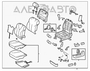 Водительское сидение Toyota Camry v40 10-11 без airbag, тряпка беж, механич