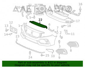 Deflectorul radiatorului inferior pentru Honda Civic X FC 18-21