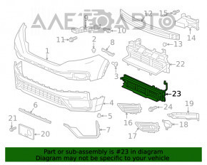 Jaluzele deflectorului radiatorului Honda CRV 20-22 asamblate în partea de jos