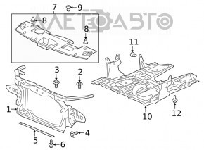 Televizorul panoului de radiatoare Honda Insight 19-22 complet asamblat.