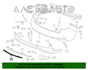 Moldura buzei bara spate pentru Acura MDX 17-20 crom