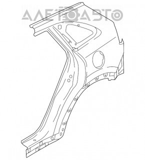 Aripa spate dreapta Kia Niro 17-22 HEV, PHEV, neagra, tija.