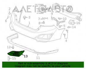 Grila bara spate stanga Honda Clarity 18-21 SUA