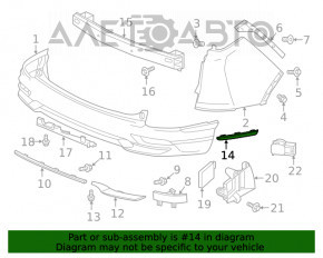 Moldura bara spate dreapta Honda CRV 17-22 crom