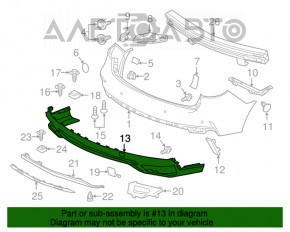 Губа заднего бампера Acura MDX 17-18 рест