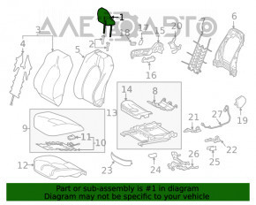 Pernele de scaun din față stânga Toyota Camry v70 18- material textil gri