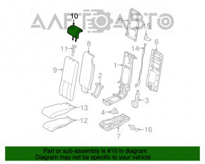 Suport pentru cap spate central Toyota Highlander 08-13, piele gri