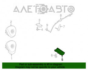 Подушка безопасности airbag коленная водительская левая BMW X3 F25 11-17 с бежевой накладкой