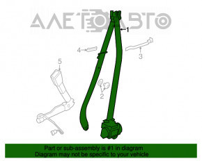 Centura de siguranță pentru șofer BMW 3 F30 4d 15-18 bej