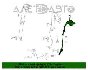 Centura de siguranță spate stânga pentru BMW X3 G01 18-21, culoare bej