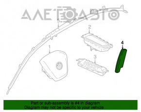 Airbagul pentru scaunul drept al BMW 7 G11 G12 16-22