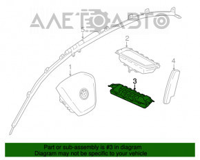 Airbag-ul genunchiului pentru șoferul din partea stângă a BMW 7 G11 G12 16-22