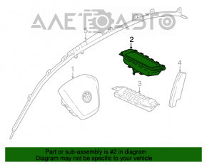 Airbag-ul pasagerului din bordul BMW 5 G30 17-23