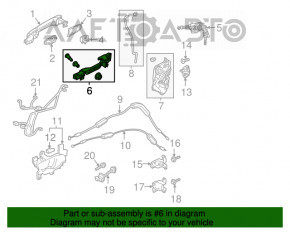 Mecanismul manetei ușii din față dreapta a Honda CRV 17-22 cu keyless