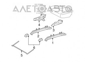 Capacul scaunului din al doilea rând stânga pentru Lexus RX300 RX330 RX350 RX400h 04-09 bej