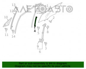 Направляющая стекла двери передней правой задняя Honda Clarity 18-21 usa