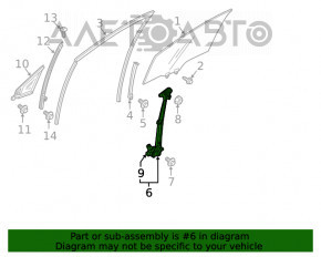 Geam electric cu motor fata stanga Honda Clarity 18-21 SUA