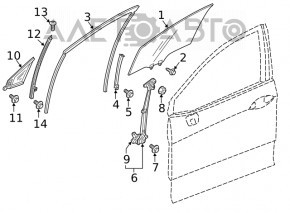 Geam electric cu motor fata stanga Honda Clarity 18-21 SUA