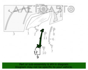 Geam electric cu motor spate dreapta Honda Clarity 18-21 SUA