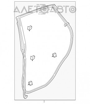 Уплотнитель двери задней правой Honda Clarity 18-21 usa