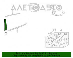 Capac usa dreapta spate a usii laterale Honda Clarity 18-21 SUA fata