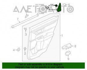 Накладка двери боковая треугольник задняя левая Honda CRV 17-22