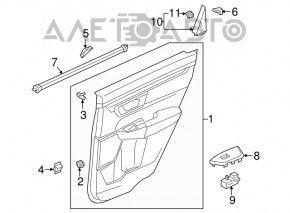 Накладка двери боковая треугольник задняя левая Honda CRV 17-22