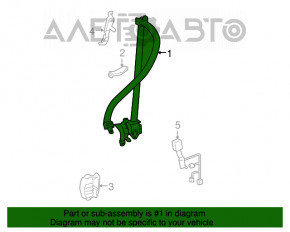 Centura de siguranță pentru pasageri Lexus GS300 GS350 GS430 GS450h 06-07, neagră, tip 2