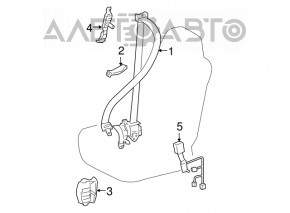 Centura de siguranță pentru pasageri Lexus GS300 GS350 GS430 GS450h 06-07, neagră, tip 2