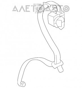 Ремень безопасности задний центр Lexus RX300 RX330 RX350 RX400h 04-09 серый