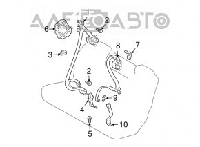 Centura de siguranță centrală spate pentru Lexus RX300 RX330 RX350 RX400h 04-09 gri.