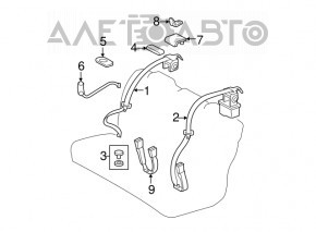 Centura de siguranță spate stânga pentru Toyota Camry v40, culoare bej, trebuie curățată chimic