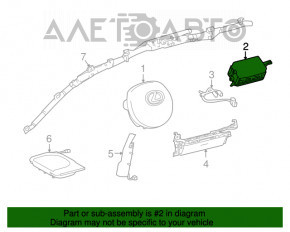 Подушка безопасности airbag пассажирская в торпеде Lexus NX200t NX300 NX300h 15-21