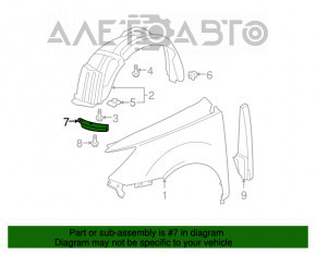 Bara de noroi din față dreapta pentru Acura MDX 07-13