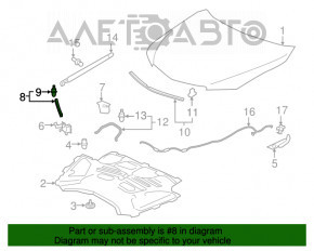 Garnitura capotei din față stânga Acura TLX 15-