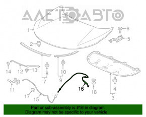 Cablu de deschidere a capotei din spate pentru Honda CRV 17-22