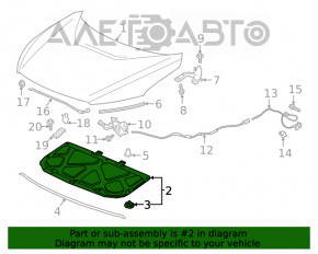 Izolarea capotei Honda Clarity 18-21 SUA