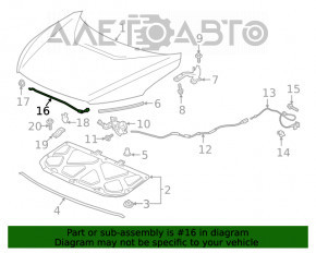 Suportul de capotă pentru Honda Clarity 18-21 SUA