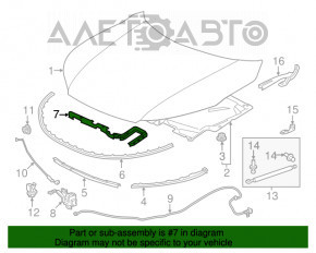 Garnitura capotei pentru Honda Accord 16-17 pentru admisia de aer