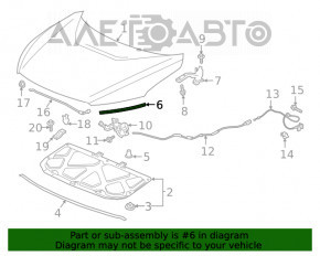 Garnitură capot dreapta Honda Clarity 18-21 SUA