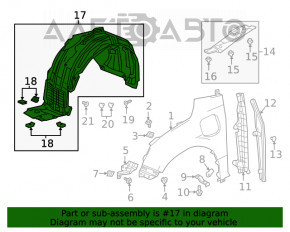 Captuseala aripa fata stanga Honda Clarity 18-21 usa fixare rupta