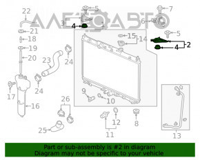 Suport radiator dreapta sus Honda Clarity 18-21 SUA