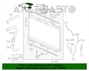 Suportul radiatorului dreapta sus pentru Acura TLX 15-