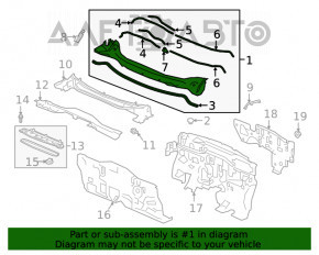 Grila stergatoarelor din plastic pentru Honda Clarity 18-21 SUA