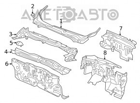 Grila stergatoarelor din plastic pentru Honda Insight 19-22